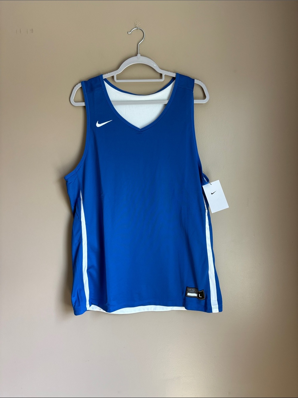 Nike Royal Blue & White reversible Sleeveless Basketball Tank